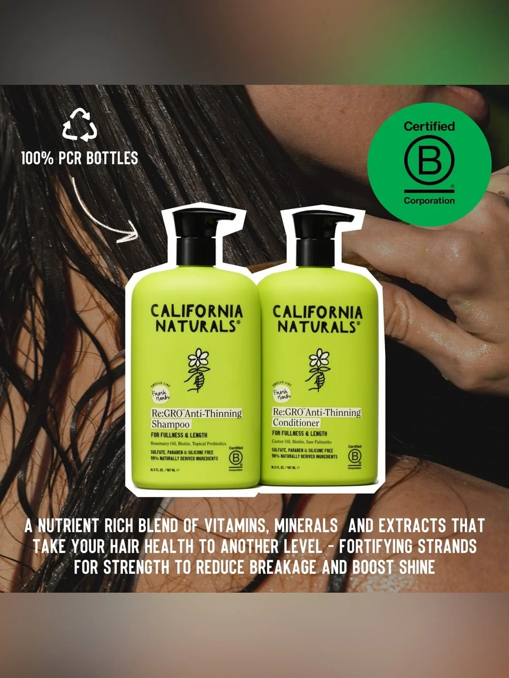 California Naturals Re:GRO Anti-Thinning Shampoo & Conditioner •2 Pack•